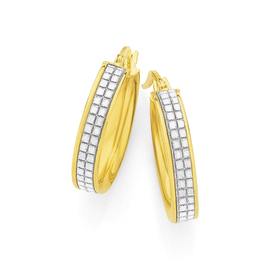 9ct-Gold-15mm-Stardust-Glitter-Pave-Hoop-Earrings on sale