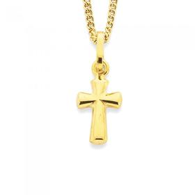 9ct-10mm-Fluted-Cross-Charm on sale