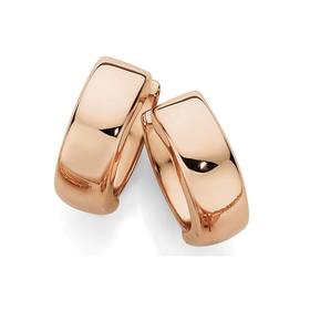 9ct-Rose-Gold-10mm-Huggie-Earrings on sale