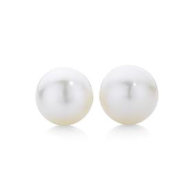 9ct+Gold+Cultured+Freshwater+Pearl+Stud+Earrings