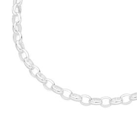 Silver-60cm-Oval-Belcher-Chain on sale