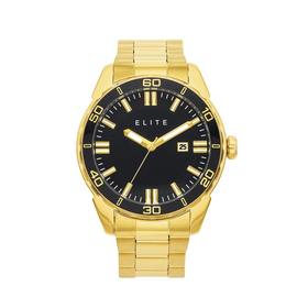 Elite+Mens+Gold+Tone+Watch