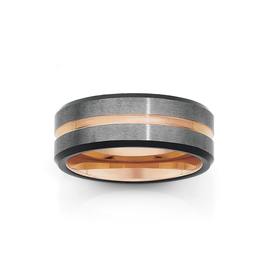 MY-Rose-Plate-Black-Tungsten-Carbide-Ring on sale