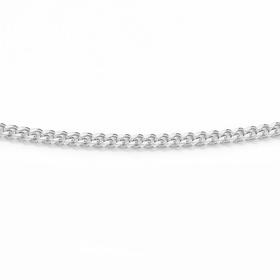 Sterling-Silver-45cm-Diamond-Cut-Solid-Curb-Chain on sale