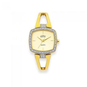 Elite-Ladies-Gold-Tone-Watch on sale