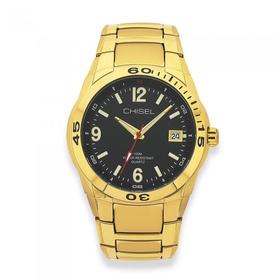 Chisel+Men%27s+Gold+Tone+Watch