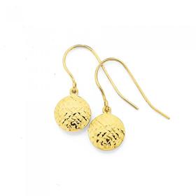 9ct-Disc-Drop-Earring on sale