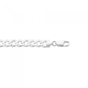 Silver-21cm-Flat-Open-Curb-Bracelet on sale