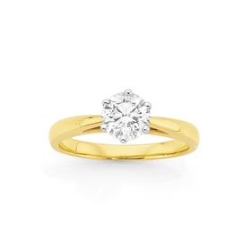 18ct-Gold-Diamond-Solitaire-Ring on sale