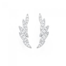 Silver-Marquise-CZ-Earcurves on sale