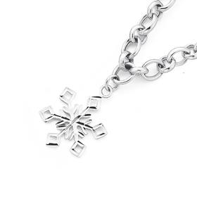 Silver-19cm-Snowflake-Bracelet on sale