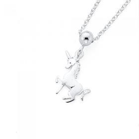 Silver-Unicorn-With-Ball-Pendant on sale