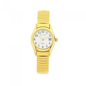 Elite+Ladies+Gold+Tone+Watch