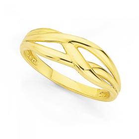 9ct-Gold-Woven-Ring on sale