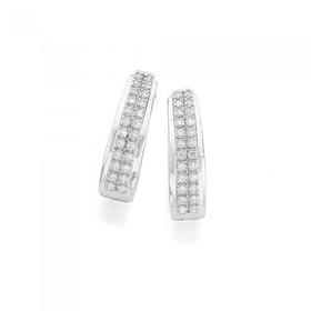 9ct-White-Gold-Diamond-Huggie-Earrings on sale