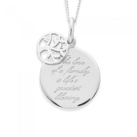 Silver-Round-Family-Blessing-Pendant on sale