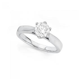 18ct-White-Gold-Diamond-Solitaire-Ring on sale
