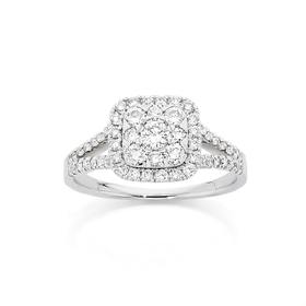 9ct-White-Gold-Diamond-Ring on sale