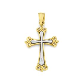 9ct+Two+Tone+Celtic+Cross+Pendant