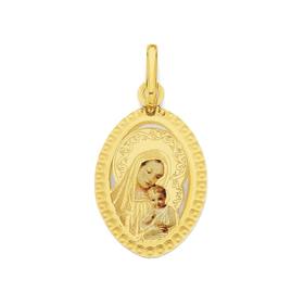 9ct-Gold-Oval-Mother-Child-Pendant on sale