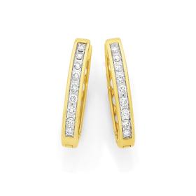 9ct-Gold-Diamond-Channel-Set-Huggie-Earrings on sale
