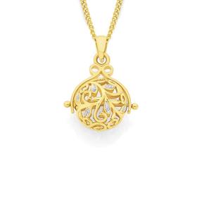 9ct+Gold+Two+Tone+12mm+Spinner+Pendant