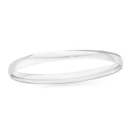 Silver-6x65mm-Oval-Comfort-Fit-Bangle on sale