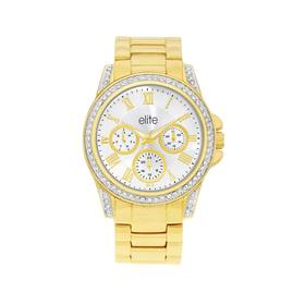 Elite+Ladies+Gold+Tone+Watch