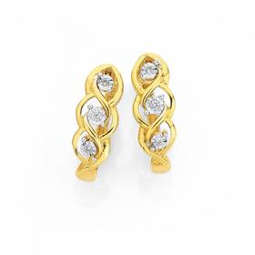 9ct-Gold-Diamond-Weave-Hoop-Earrings on sale