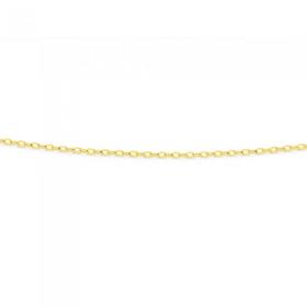 9ct+Gold+45cm+Solid+Twisted+Cable+Chain