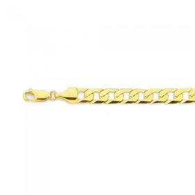 9ct-Gold-20cm-Solid-Curb-Bracelet on sale