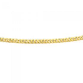 9ct+Gold+55cm+Solid+Curb+Chain