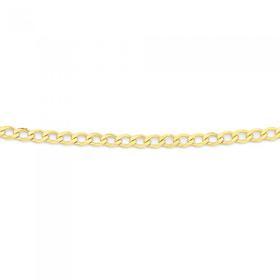 9ct+Gold+50cm+Solid+Curb+Chain