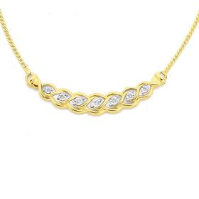 9ct-Gold-Diamond-Miracle-Set-Open-Weave-Necklet on sale