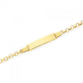 9ct-Gold-16cm-Belcher-Id-Bracelet on sale