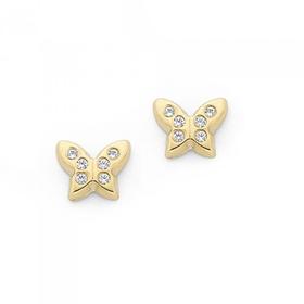 9ct-Gold-CZ-Studs on sale