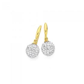 9ct-Gold-Crystal-Hook-Earrings on sale