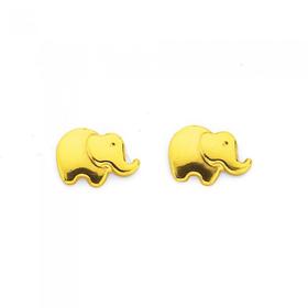 9ct-Gold-Elephant-Stud-Earrings on sale