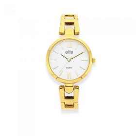 Elite+Ladies+Gold+Tone+Watch