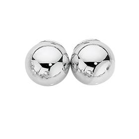 9ct-White-Gold-6mm-Ball-Stud-Earrings on sale