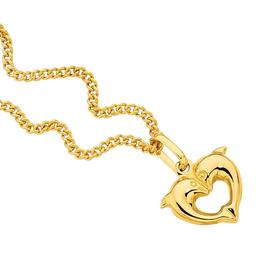 9ct-Double-Dolphin-Heart-Pendant on sale