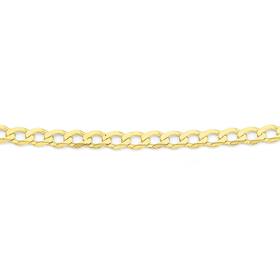 9ct+Gold+50cm+Solid+Curb+Chain