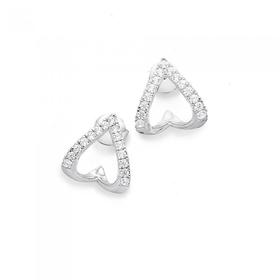 Silver-V-Shape-CZ-Ear-Jackets on sale