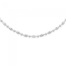 Sterling-Silver-42cm-Twist-Oval-Ball-Ball-Chain on sale