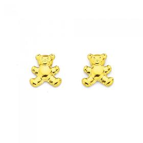 9ct-Gold-Teddy-Bear-Stud-Earrings on sale