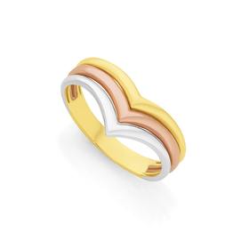 9ct-Gold-Tri-Tone-Wishbone-Dress-Ring on sale