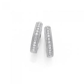 9ct-White-Gold-Diamond-Huggie-Earrings on sale