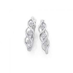 9ct-White-Gold-Diamond-Huggie-Earrings on sale