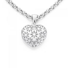 Silver-Filigree-Heart-On-Belcher-Necklet on sale