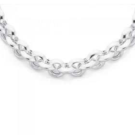 Silver-20cm-Heavy-Fancy-Belcher-Bracelet on sale